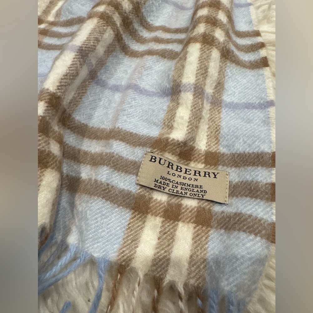 BURBERRY London plaid cashmere scarf y2k - Picture 3 of 3